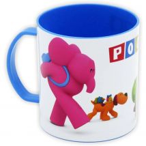 Taza Pocoyo Plástico Blanco y Azul 400 ML