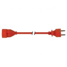 Perel Cable Prolongador 20 M Color Naranja Toma de Tierra Lateral
