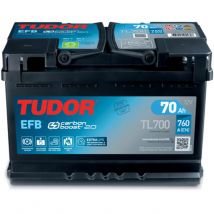 Tudor TL700 EFB Batería de Coche 70Ah 760A Alta Potencia - Apta para Coches con Sistema Start-Stop