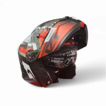 Casco Modular NZi Combi 3 DUO Metric Negro Rojo Blanco