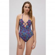 Ysabel Mora - Bañador anudado al cuello flores