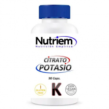 POTASIO CITRATO NUTRIEM 90 CÁPSULAS 360 mg por cápsula.