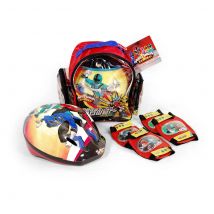 Mochila de Casco y Protecciones, con diseños exclusivos de Power Rangers (8700) Incluye divertida mochila. Protecciones para rodillas y codos. Set para principiantes. Calidad al mejor precio. De