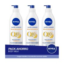 NIVEA Q10 Loción Corporal Reafirmante Piel Normal 625ml - Pack ahorro de 3 unidades (total 1,875 litros)