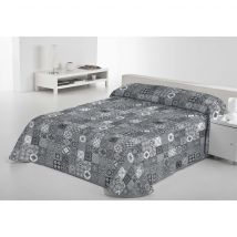 SABANALIA - Colcha estampada Rustik (Disponible en varios tamaños y colores) | Colcha ideal para primavera y verano | Producto ligero y decorativo