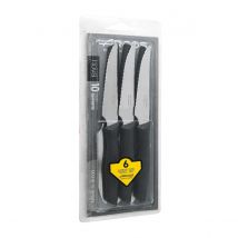 Arcos Serie Nova - Set 6 pzas. Cuchillo Chuletero - Hoja de Acero Inoxidable de 110 mm - Mango de