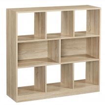 VASAGLE Librería, Estantería de Pie, con 8 Compartimentos Abiertos, Utilizable Horizontalmente,