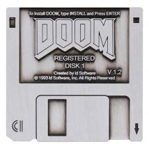DOOM Floppy Disk Edición Limitada, 45 x 45 mm, Metal Caucho