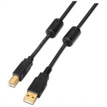 Aisens Cable para Impresora USB-A 2.0 a USB-B Macho/Macho 2m Negro