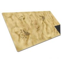 Tapete Desierto - Modelo A - Draco Ideas - Perfecto para juegos de mesa - 55x90cm - Resistente al agua y no se arruga - Neopreno 1,8mm - Restos de piedra antiguos en el desierto
