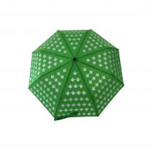 Paraguas cadete Real Betis Balompié | SEVA IMPORT - Paraguas plegable unisex, mango ergonómico, escudo estampado en plateado, producto oficial del equipo // Ref: 4101036