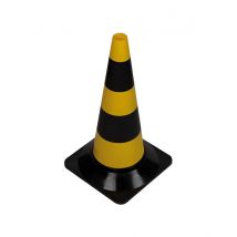 Perel Cono de Señalización Amarillo/negro 50 Cm - Estable y Versátil