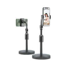 IPSDI Soporte de escritorio giratorio doble para teléfono celular para video, grabación, Tiktok YouTube Live, Studio