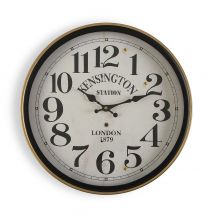 Versa Etain Reloj de Pared Decorativo Vintage - 40 X 7,5 X 40 Cm - Metal Marrón