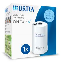 BRITA Filtro de Agua On Tap V | Lote 1, 2 o 3 Unidades | Compatible con Sistema BRITA On Tap | Filtra hasta 600L | Reduce cloro, microplásticos y contaminantes | Conserva minerales | Instalación