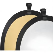 Walimex 17689 - Reflector Plegable de 56 cm (Incluye Bolso de Transporte), Color Dorado y Plateado