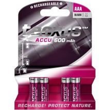 Aaa (micro)/hr03 batería recargable - 600 mah, 4 unidades. en el blister, batería de hidruro de níquel-metal (nimh), 1,2 v.