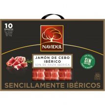 Navidul   Maletín de Jamón de Cebo Ibérico (50% raza ibérica)10x70g,Maletín de Paleta de Cebo Ibérica (50% raza ibérica)10x70g