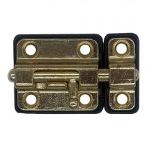 PASADOR CERROJO BASE PLÁSTICA 35 mm DORADO