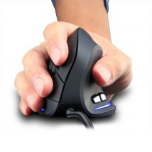 Media-tech vertic mt1122 wired mouse 3200 DPI in black, featuring 5 buttons, scroll wheel, and USB connectivity, compatible with Windows 7/8.1/10, ideal for ergonomic use and productivity.