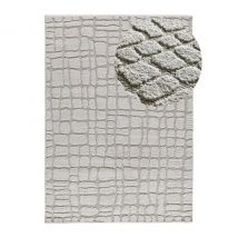 Alfombra interior  de estilo escandinavo con relieve en gris - JUNO 13 | 64x120, 126x190, 152x235, 190x285 cm