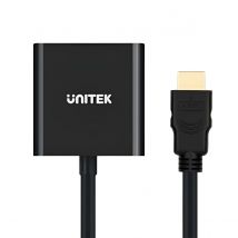 Unitek y-6333 - hdmi to vga and audio adapter, black