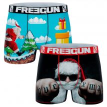 Freegun Pack de 2 Bóxer GAMER y THUG CHRISTMAS L - Smulticolor