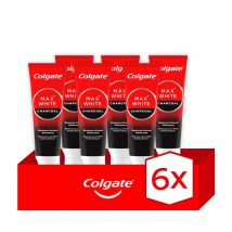 Pasta de dientes blanqueadora Colgate Max White con Carbón 75ml Pack de 6 | Blanqueamiento Suave con
