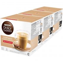 Dolce Gusto Espresso Cortado Descafeinado, Paquete de 3 x 16 Cápsulas  total 48 Cápsulas