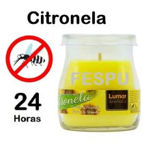 Velas aromáticas, VELAS LUMAR,CITRONELA, en vaso de vidrio, perfumadas ,vaso yogurt ,24 horas duracion, decoracion, fespu