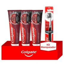 Colgate Pack de Blanqueamiento: pasta de dientes Max White Carbón 3x75ml + cepillo de dientes Max