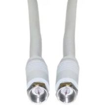 Cable Satélite Coaxial V7 85 DB Enchufe H Blanco 1,5 M - F Níquel