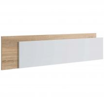 Miroytengo Cabecero de Cama Dormitorio Juvenil Superpuesto Color Blanco y Roble 185x50x3 cm