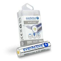 EverActive Rechargeable Batteries EV18650-26M 3.7V, high capacity multicolor batteries measuring 10 x 3 x 6 cm, CE certified for quality and reliability.