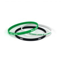 Real Betis Balompié Pulsera Oficial de Silicona – Tallas para Hombre, Mujer y Niño – Regalo ideal para Fans del Betis