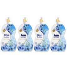 SAN Perfumador para Lavadora Cielo de Primavera 40 Lavados 800ml (Pack de 4), Liquido Concentrado para Ropa, Fragancia Duradera evocador a Brisa Suave, Olor Azul Floral con toque Aldehidico