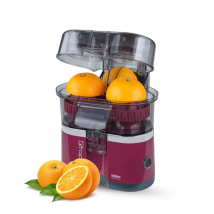 XSQUO Useful Tech, CitroTwin Lus. Exprimidor eléctrico automático naranjas con doble cabezal - Saca el máximo zumo sin esfuerzo - Práctico cortador de naranjas Incorporado. Apto para lavavajillas y