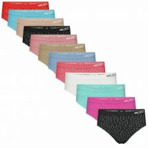 Pack 12 Bragas Sin Costuras Multicolor | Suaves y Cómodas | Lunares Tallas M-L-XL-XXL STV International