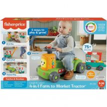 Fisher-Price tractor de la granja al mercado 4 en 1 multiidioma: portugues,ingles,italiano,español Mattel HRB83