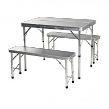 Well Home Juego de Pic-Nic para camping con Mesa y 2 Bancos