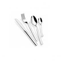 Monix Reims - Set de 24 cubiertos en acero inoxidable pulido brillante con 1,8 mm espesor. Juego cuchillos, tenedores y cucharas