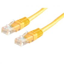 ROLINE Cable de conexión cat.5e (clase D) UTP, amarillo, 0,5 m