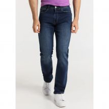 SIX VALVES - Jeans Regular - Tiro Medio Medium Dark Blue-Tallaje en Pulgadas- Tallaje en Pulgadas