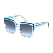 FURLA Gafas de Sol, Brillante TRANSP.Azure, 55/19/140 para Mujer