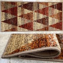 Alfombra de Salon Moderna de diseño Geometrico CARMINA  De Pelo Corto en Polipropileno Frisse y 100% Lavable  Ideal para Salón, Comedor o habitacion  varias Medidas y Colores