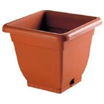 Gerimport Macetero Cuadrado con Plato 30x30x51 Cm para Decoración de Jardín