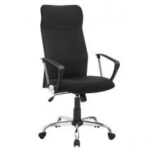 SONGMICS Silla de Oficina, Silla de Escritorio Ergonómica, Silla Giratoria, Asiento Tapizado,