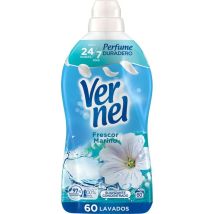 PACK de 8 -  VERNEL Suavizante concentrado frescor marino 60 lavados 1,08 litros PACK de 8  (480 lavados)