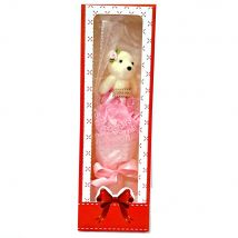 Rosa Artificial con osito,te amo te quiero,Regalo Día de San Valentín,Decoracion Día de San Valentín,cm,fespu