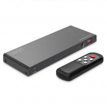 DIGITUS DS-55335 HDMI Switch 4x1 – 4 entradas 1 salida – UHD 8K/60 Hz HDTV: 7680 × 4320p – HDCP 2.3 y HDMI 2.1 – HDR, CEC, Deep Color, DTS, Dolby Digital, LPCM – para TV, Monitor, PS5 , PS4, Xbox